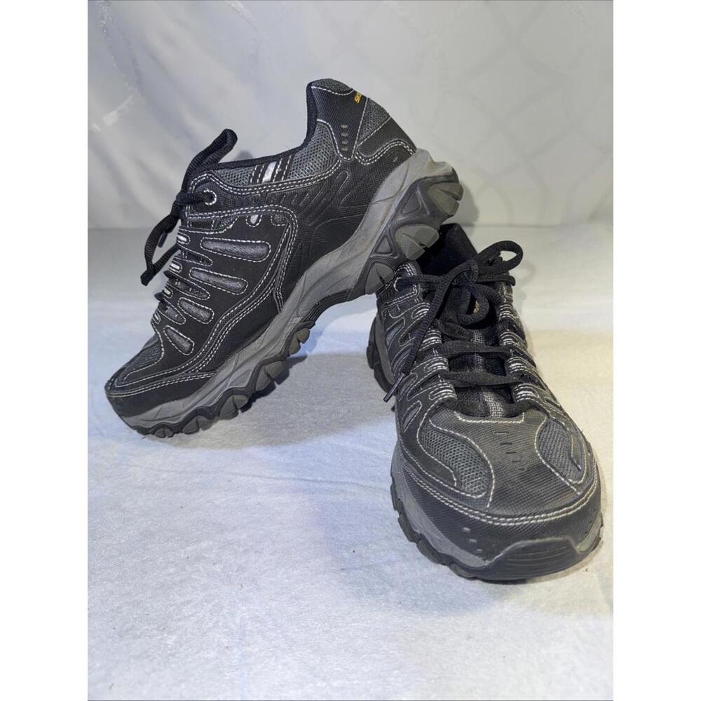 Skechers Mens After Burn 50125 Gray Casual Shoes Sneakers Size 7.5
